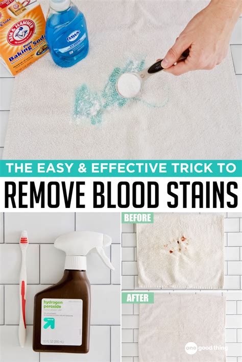 fake blood stains on clothing - hydrogen peroxide blood stain remover.